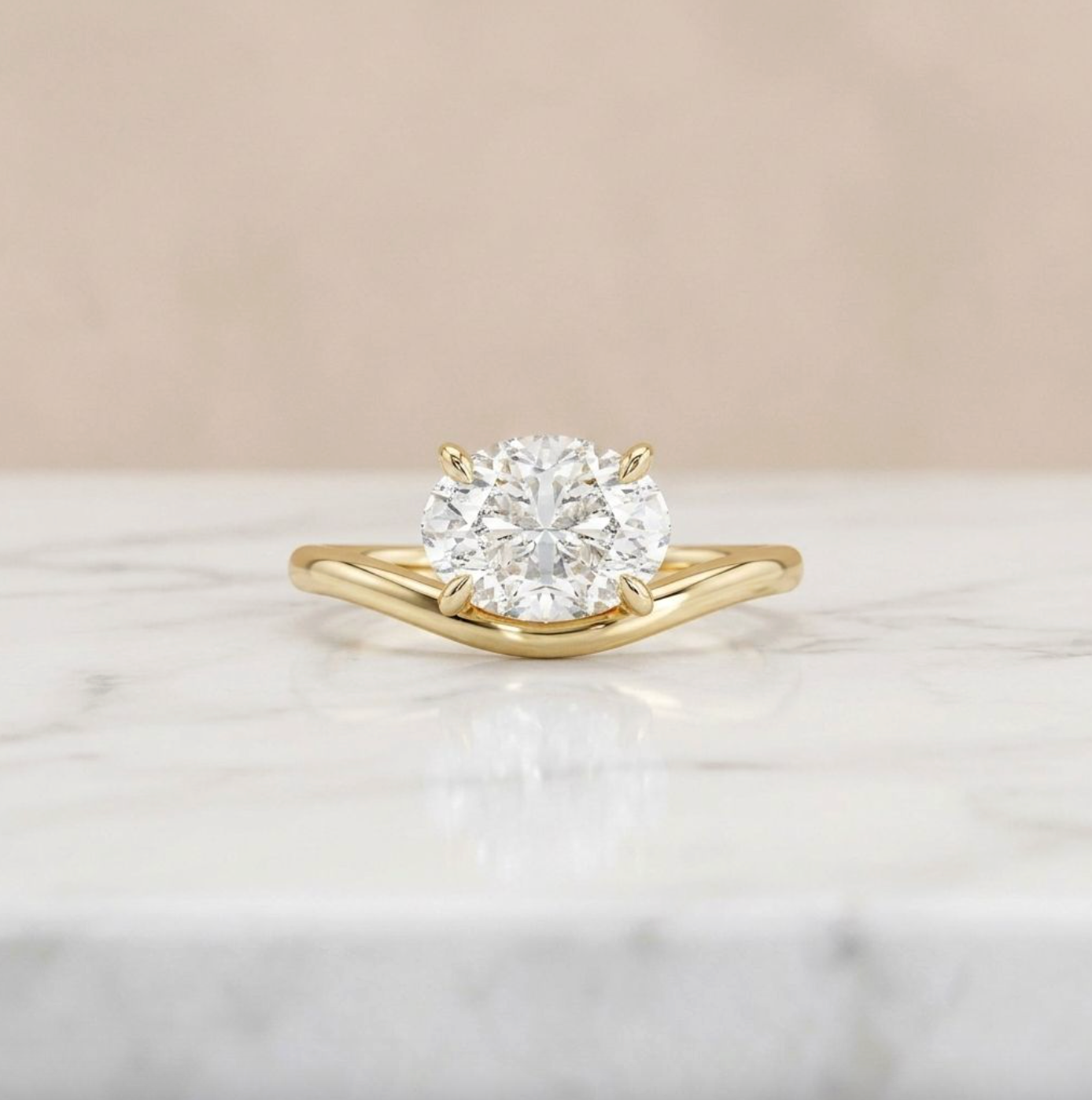 Brhyxa 14K Gold-Plated Wave Pinky Ring Set for Women