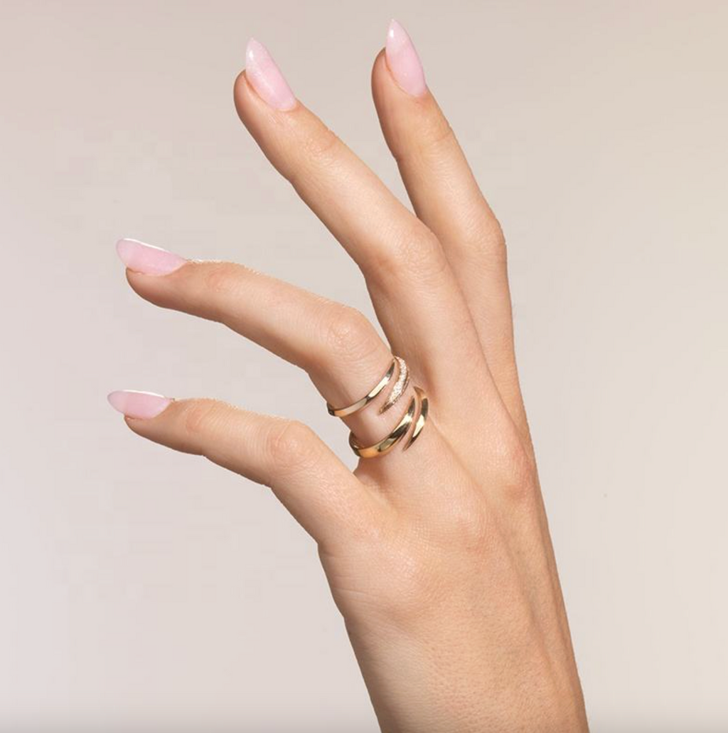 Brhyxa Women’s Fashion 925 Sterling Silver Ring – Gold Plated Adjustable Finger Ringc